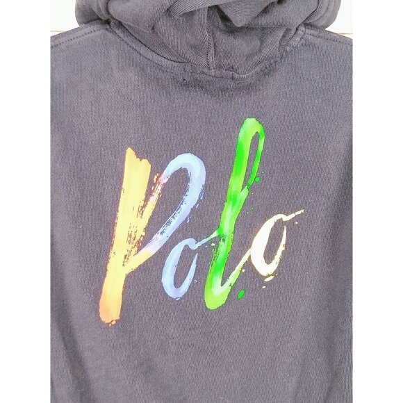 Ralph Lauren Polo Kids Navy Full-Zip Hoodie With Kangaroo Pockets & Multicolor L - Picture 4 of 6